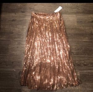 Urban Outfitters Rose Gold Sequin Skirt